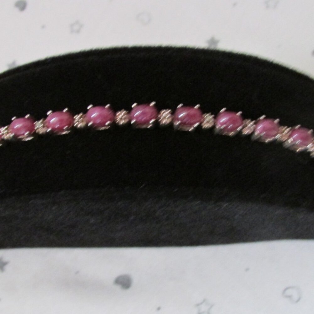 GARNET(RHODOLITE) LINE BRACELET